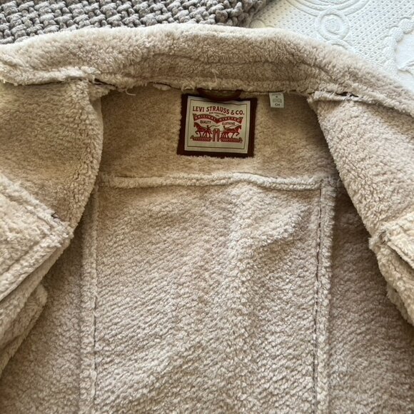 Levi's® Sherpa Sherpa Zip Front Trucker Jacket - Brown - Picture 7 of 10